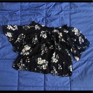 SOLD hollister off the shoulder flowy shirt
